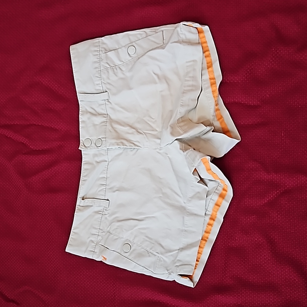 American Eagle Outfitters Cream and Orange Women Shorts